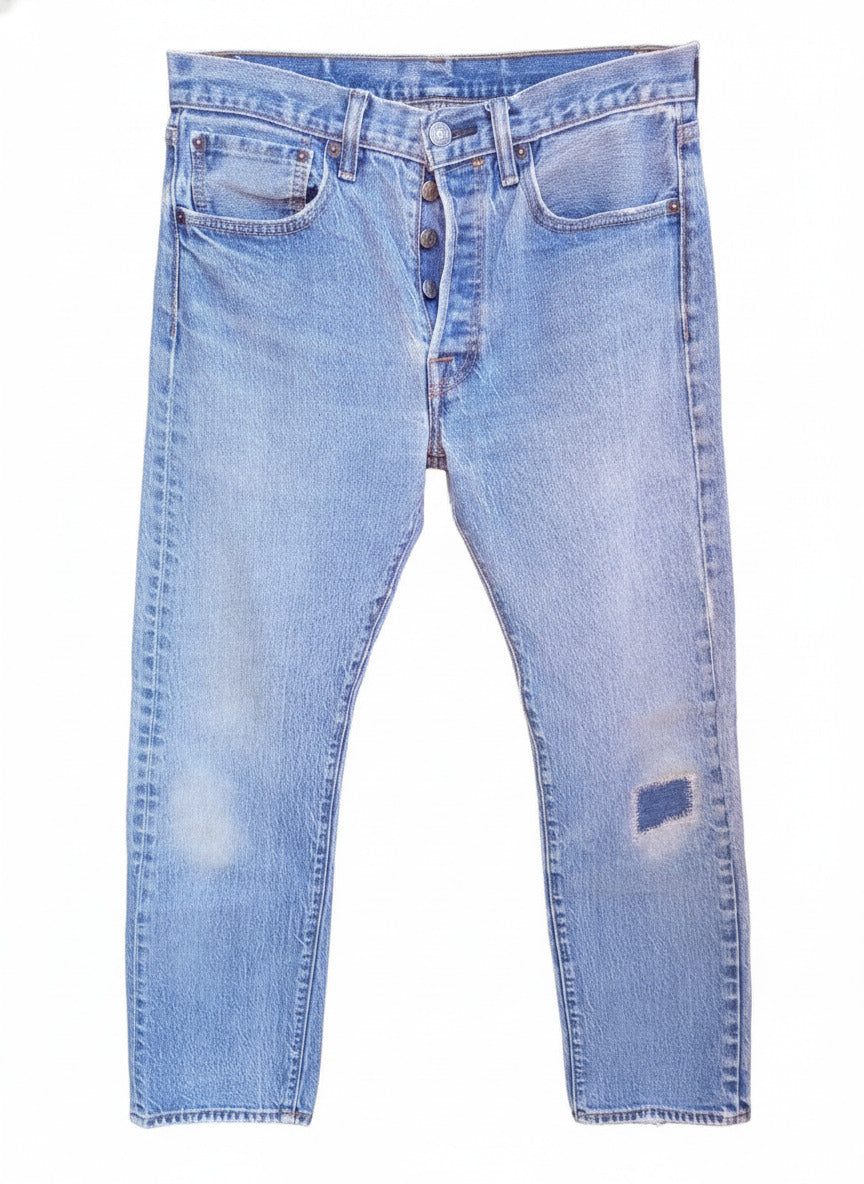 Levi’s 501 Men’s Jeans W31 L30 PC9 00501‑2331 – Straight Leg Blue Denim Patch