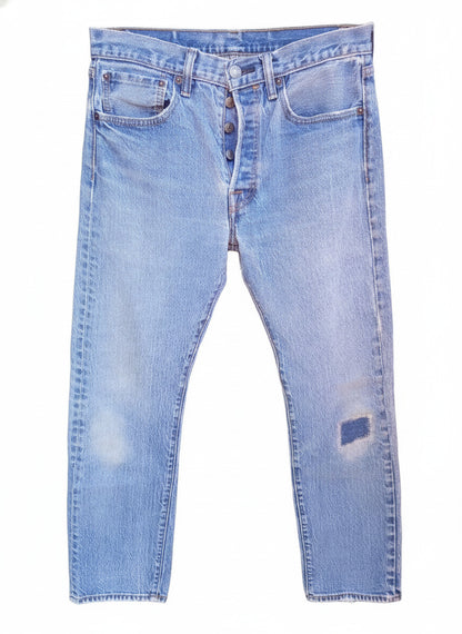 Levi’s 501 Men’s Jeans W31 L30 PC9 00501‑2331 – Straight Leg Blue Denim Patch