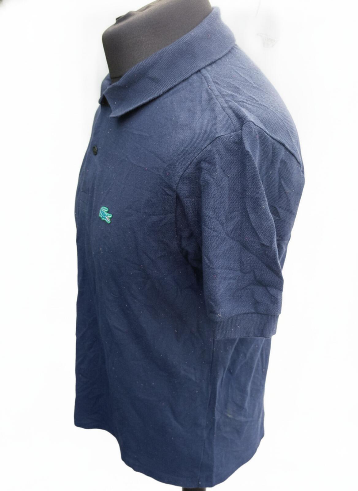Lacoste Navy Blue Polo Shirt with Crocodile Logo - Size 4 Medium