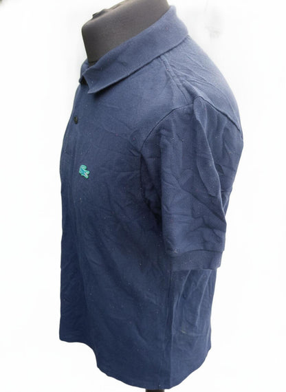 Lacoste Navy Blue Polo Shirt with Crocodile Logo - Size 4 Medium