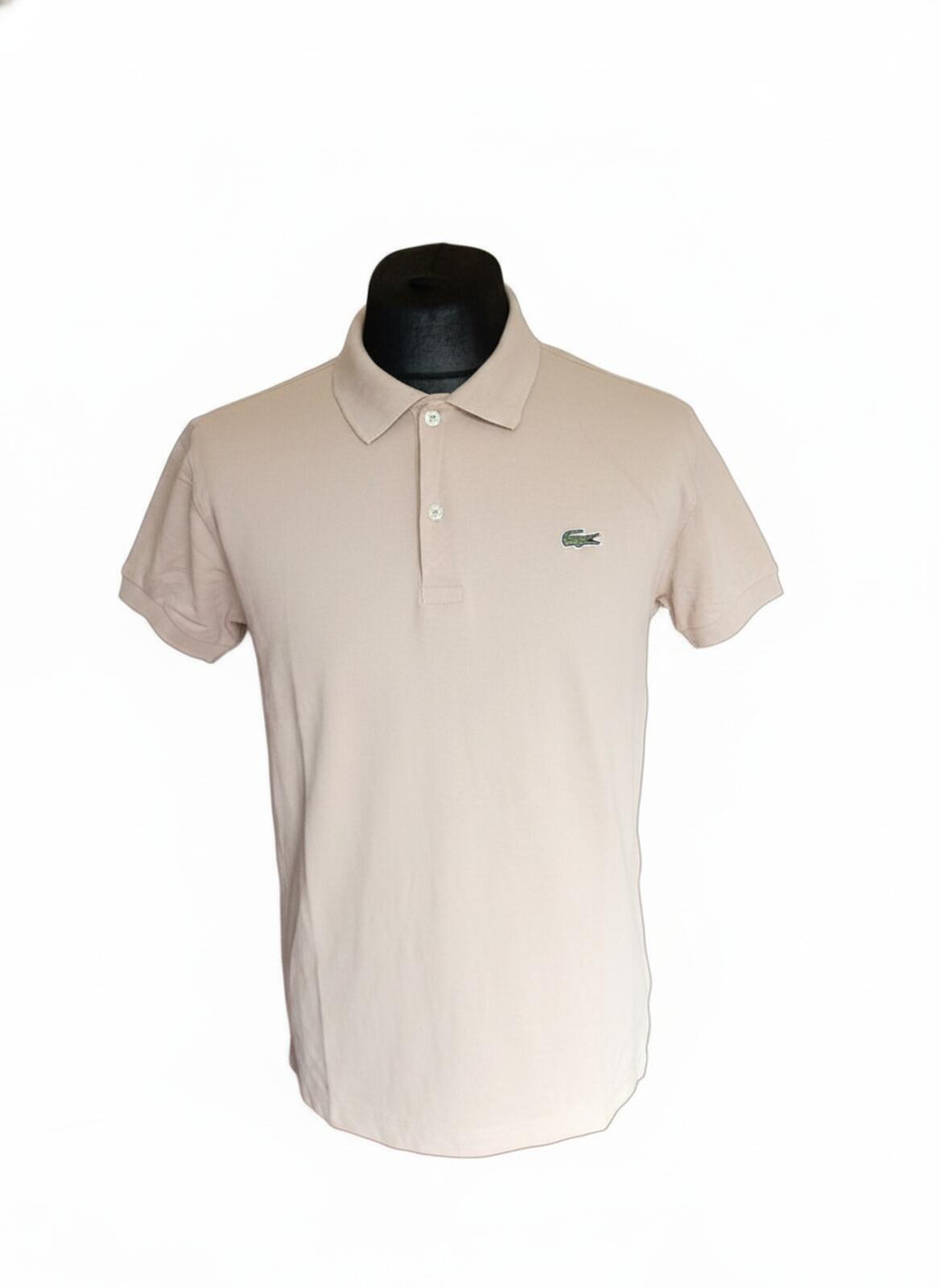 Lacoste Beige Short Sleeve Polo Shirt - Size 6 XL
