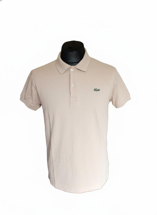 Lacoste Beige Short Sleeve Polo Shirt - Size 6 XL