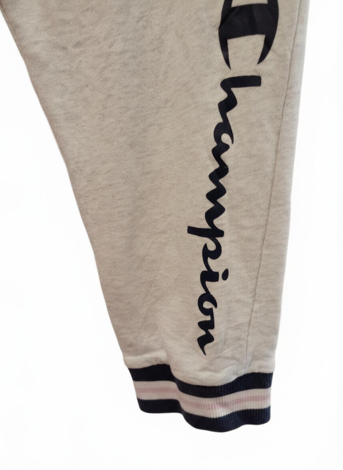 Champion Grey Script Logo Varsity Cuffed Joggers Men's Size XL