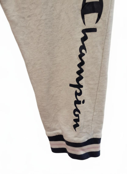Champion Grey Script Logo Varsity Cuffed Joggers Men's Size XL