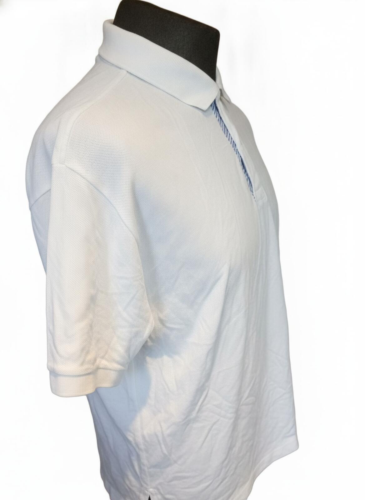 Lacoste White Short Sleeve Polo Shirt with Chest Pocket - 7 2XL