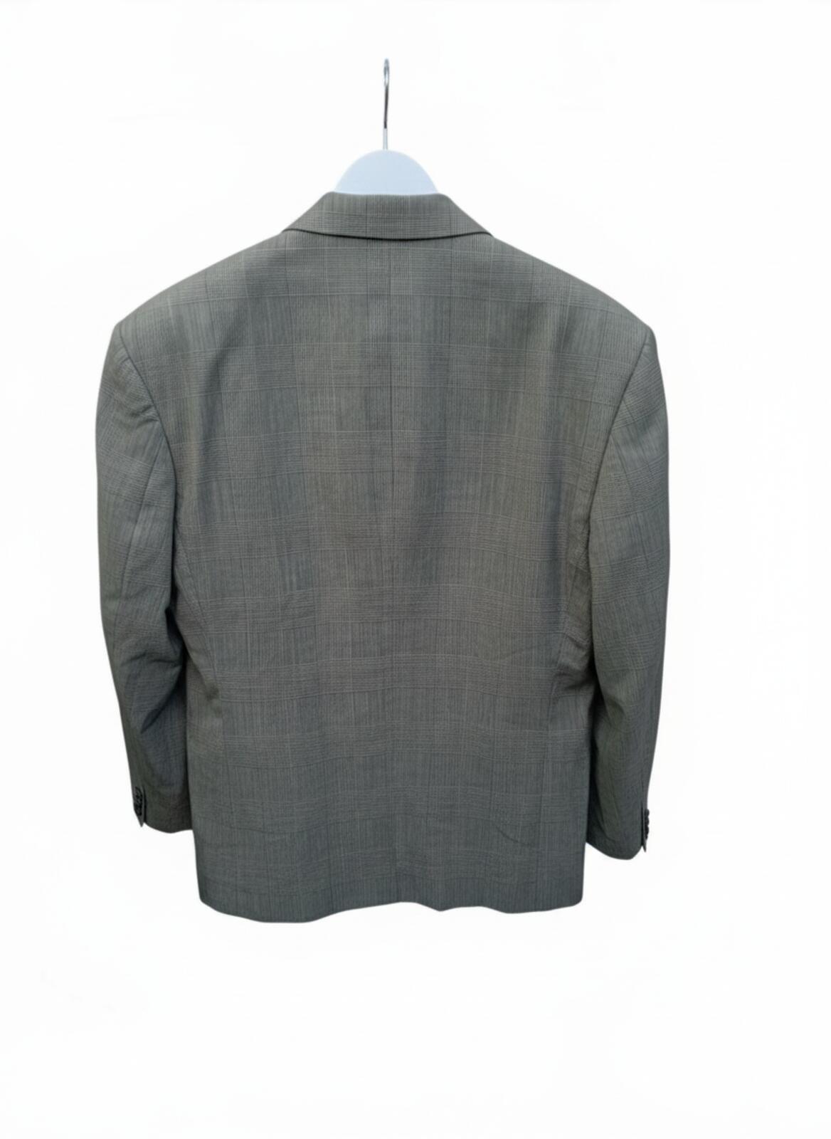 Vintage 1990s Hugo Boss Grey Check Blazer – Size 46 – Classic Fit
