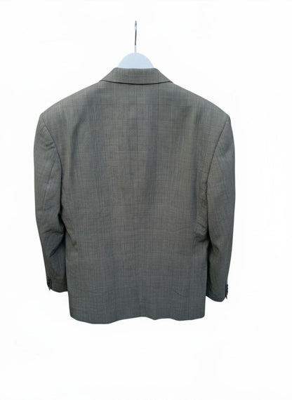 Vintage 1990s Hugo Boss Grey Check Blazer – Size 46 – Classic Fit