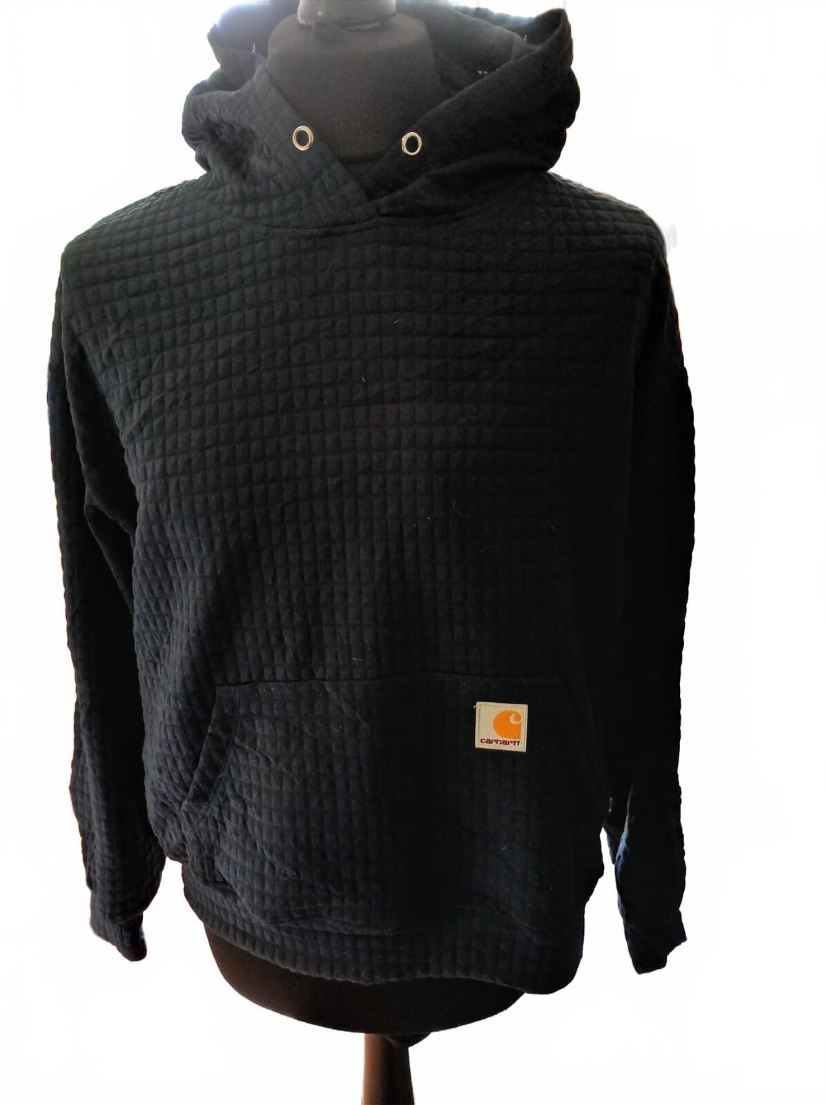 Carhartt Waffle‑Texture Hoodie – Black – Great Condition - XXL