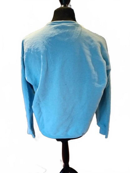 Champion 'DEGENERATE' Teal Sweatshirt | Rare Custom Print | Men's Large