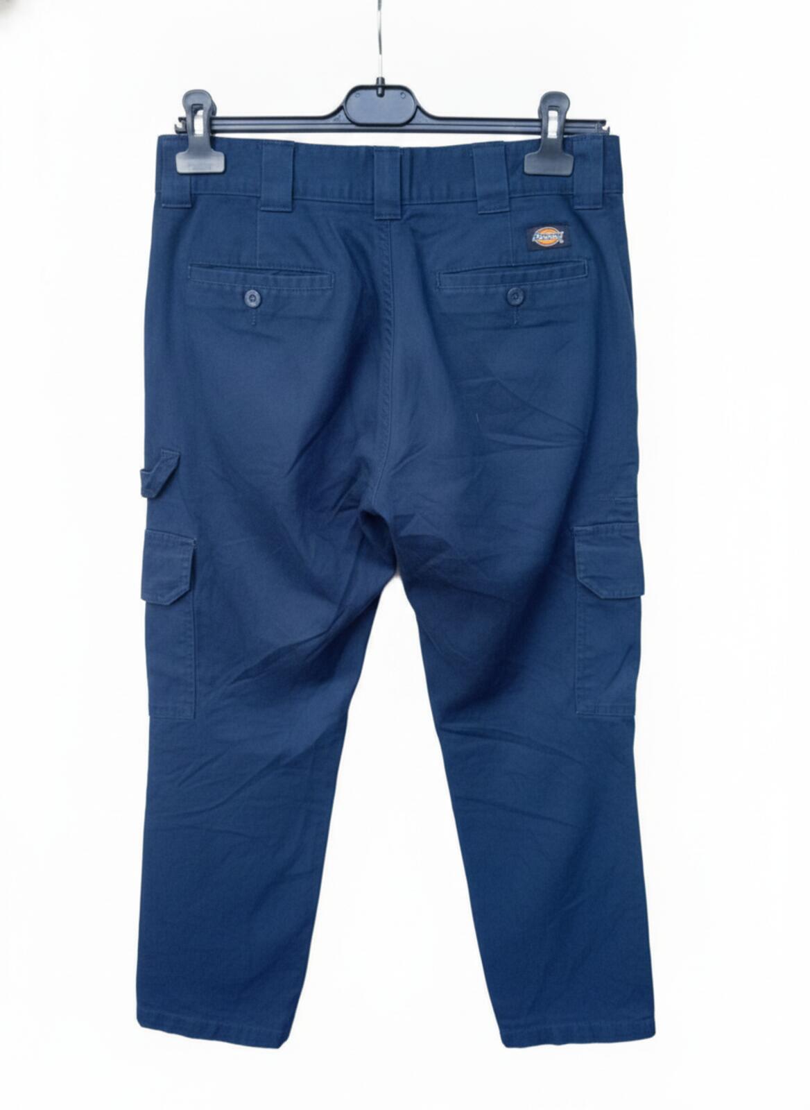 Dickies FLEX Cargo Pants 32x30 Lincoln Blue Regular Fit Stretch Work Trousers
