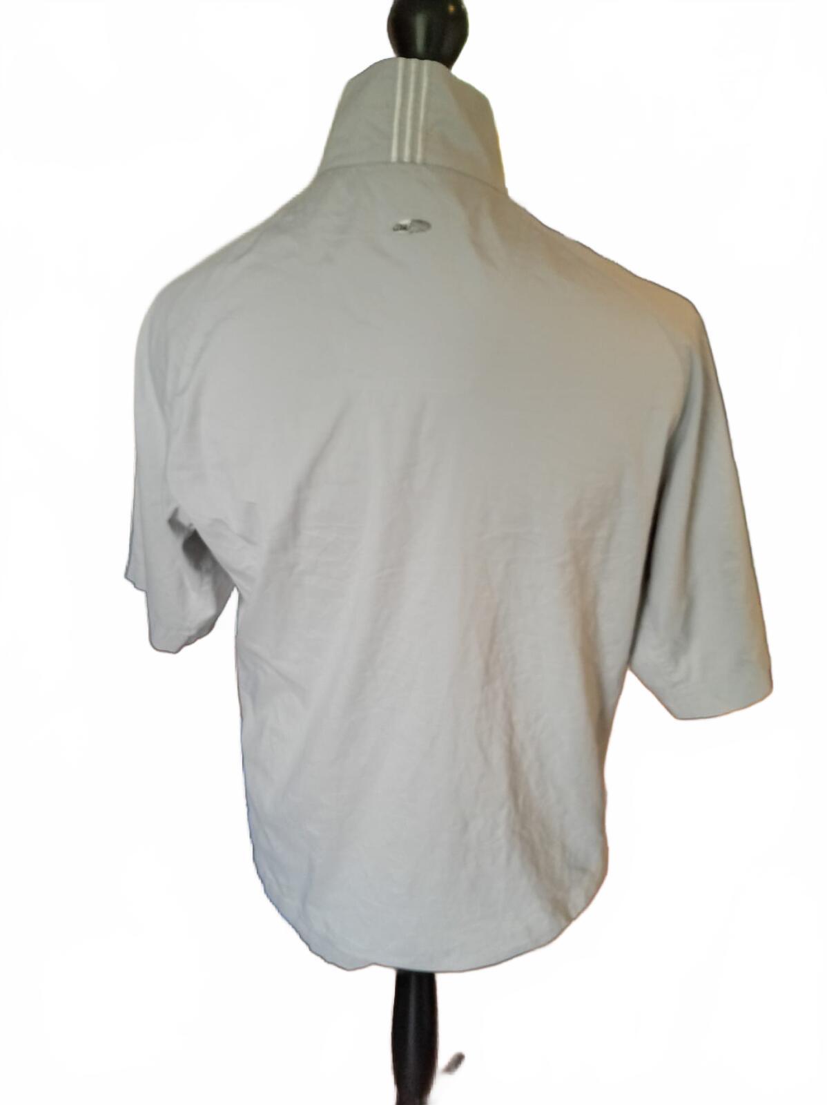 2008 Adidas Quarter-Zip Windshirt | Grey | Short Sleeve | Gorpcore - Medium