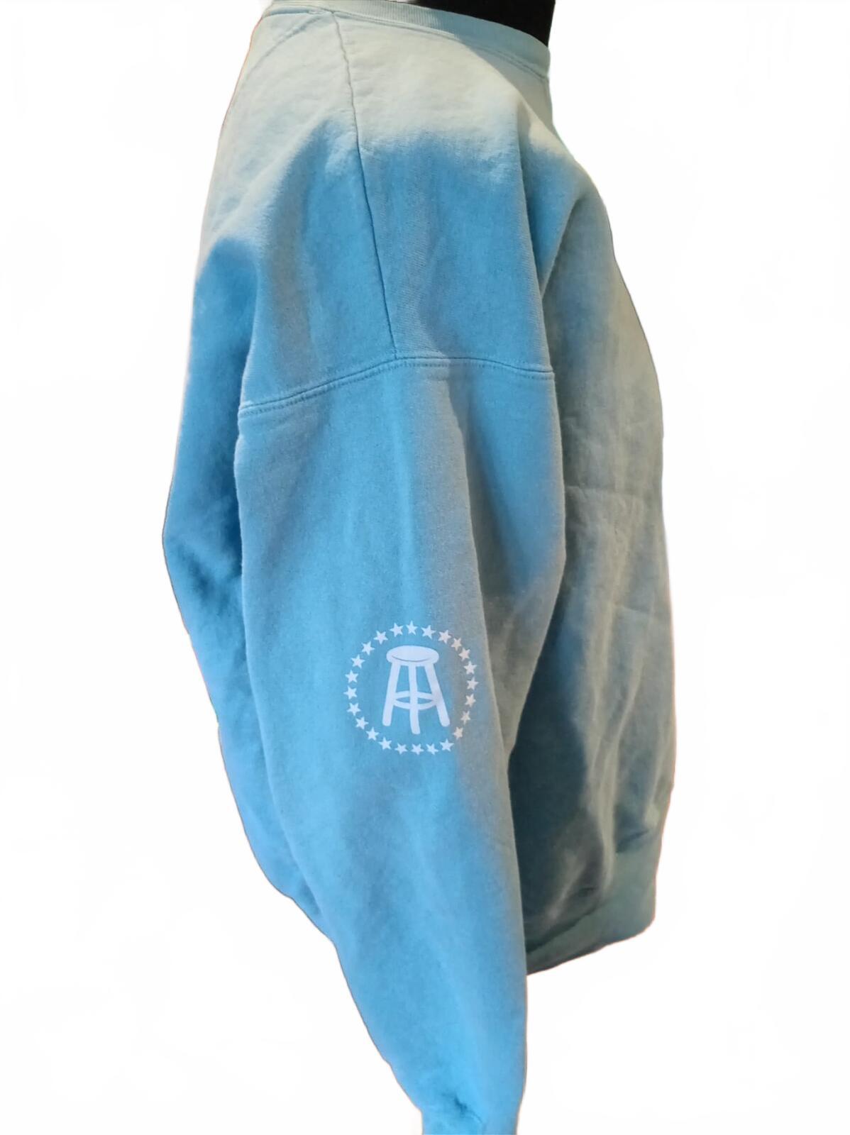 Champion 'DEGENERATE' Teal Sweatshirt | Rare Custom Print | Men's Large