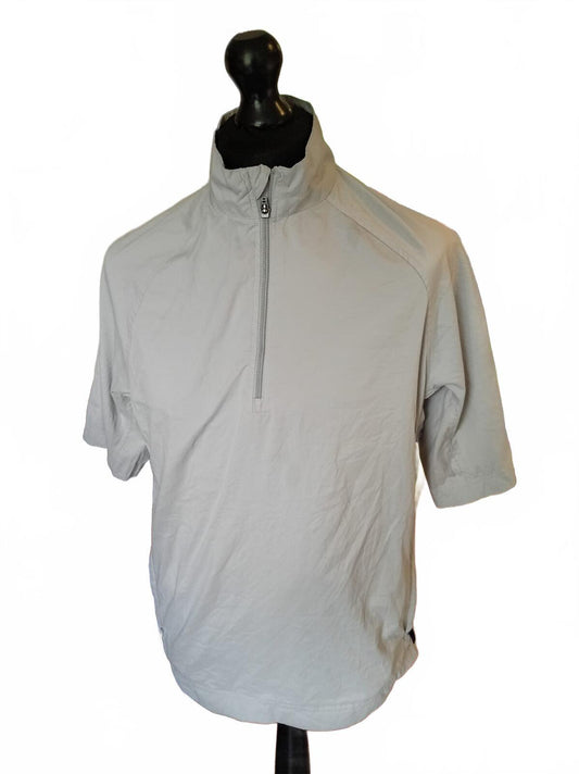 2008 Adidas Quarter-Zip Windshirt | Grey | Short Sleeve | Gorpcore - Medium