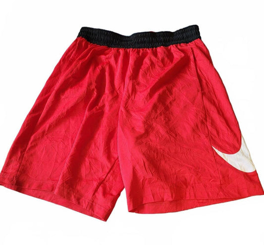 Nike HBR Big Swoosh Basketball Shorts - Red/Black - XL