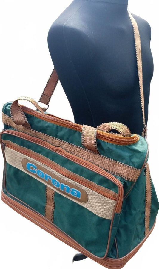 Vintage Corona Extra Expandable Travel Bag Giant Retro Holdall Duffel 23" Tall