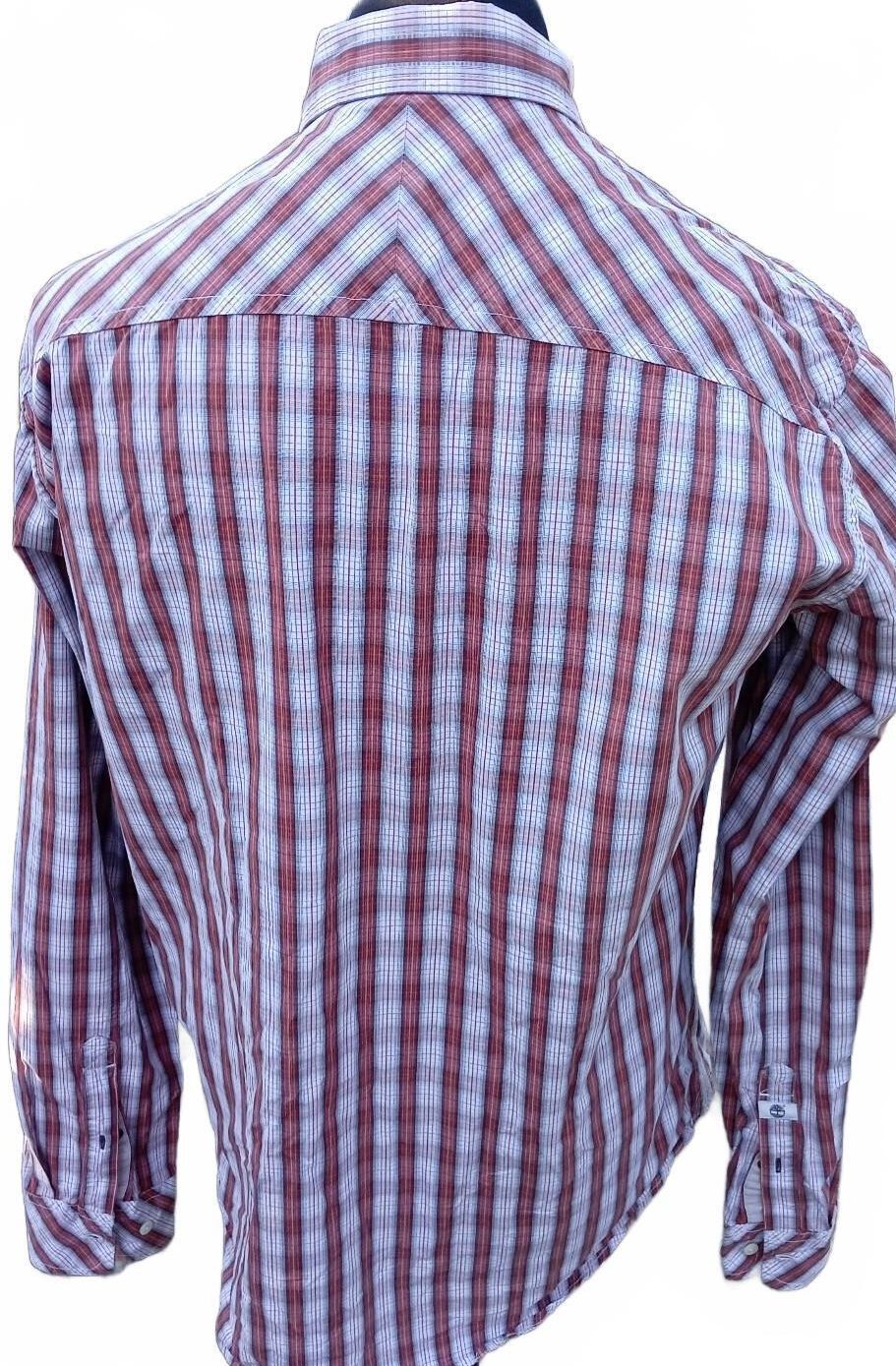 Vintage Y2K Timberland Men's XL Slim Fit Button Down Shirt Spotless 23" P2P
