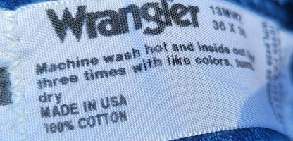 Wrangler USA Made Jeans 36x30 – 100% Cotton – Classic Blue Denim – Straight Fit