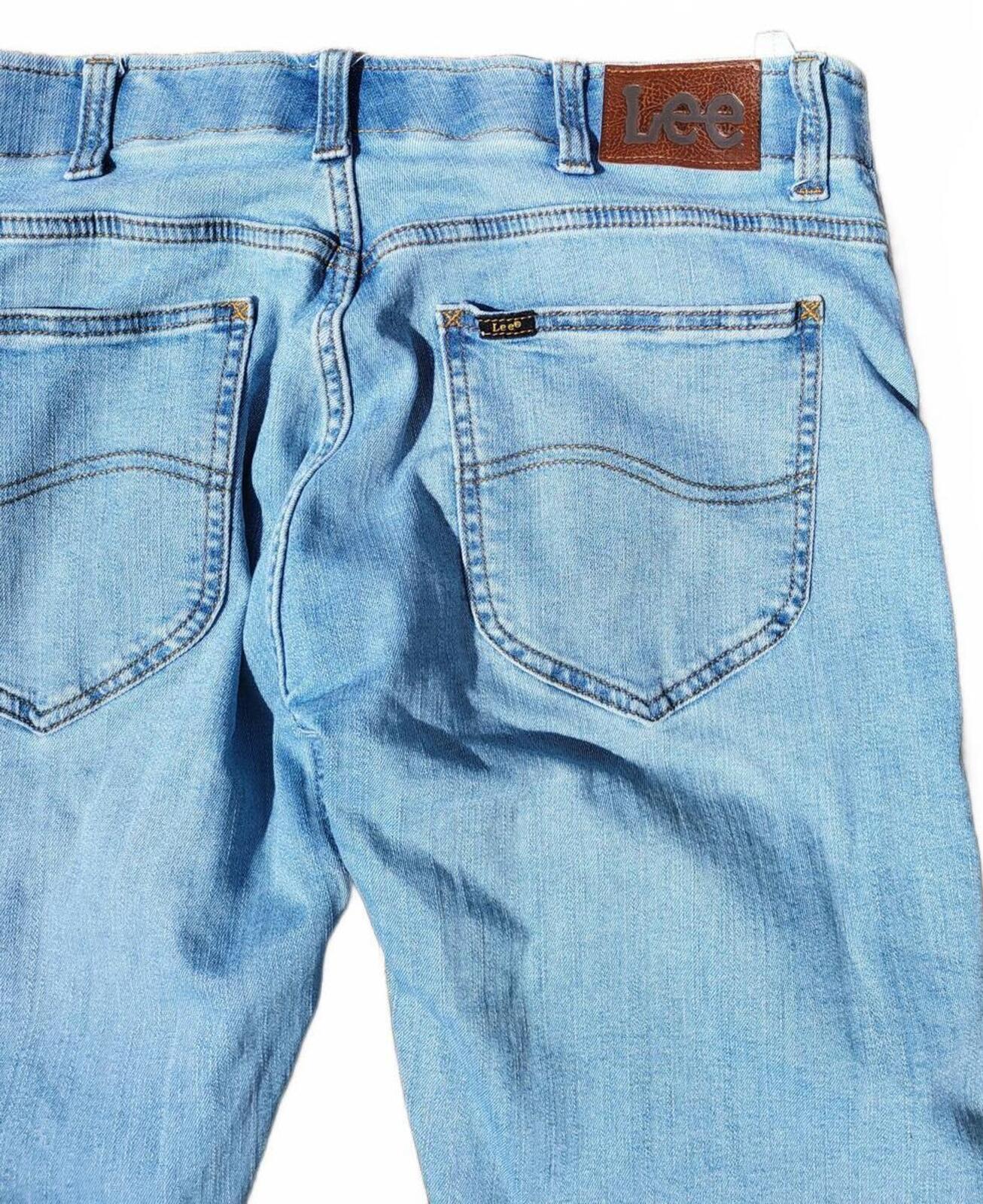 Lee Men's Regular Fit Straight Leg Jeans 34x30 Blue Denim Stretch WM2-20F