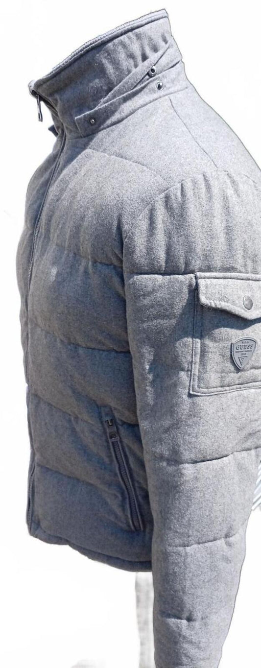 GUESS Grey Puffer Jacket Size M