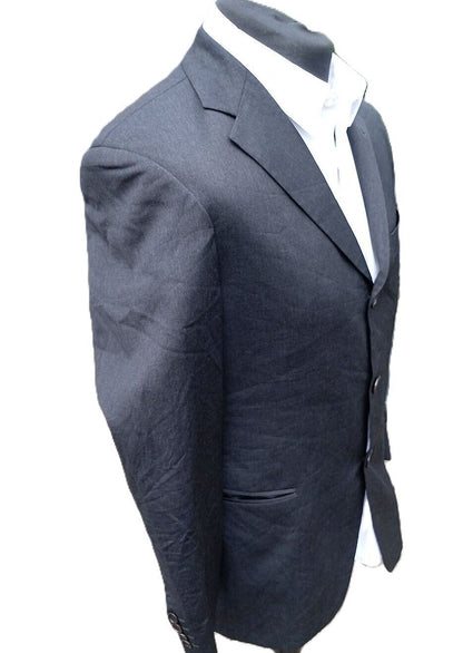 Vintage Hugo Boss Germany Blazer Jacket 38R 40R Grey Virgin Wool Nobely/Sigma