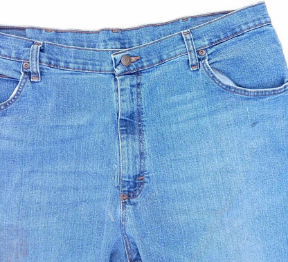 Wrangler Men's Workwear Jeans Regular Fit Light Wash Skater DIY Denim W40 L30
