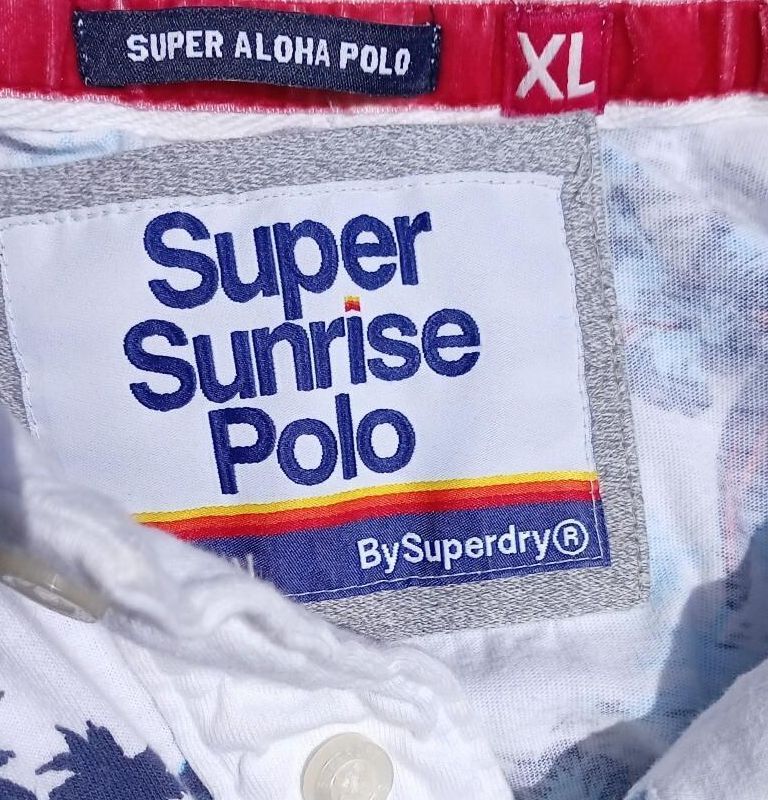 Superdry Super Sunrise Polo Shirt XL - 22" Pit to Pit