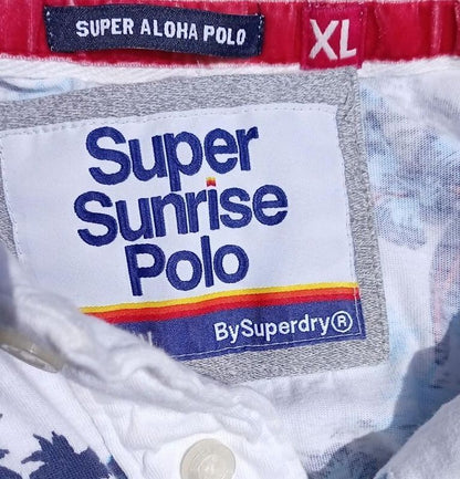 Superdry Super Sunrise Polo Shirt XL - 22" Pit to Pit