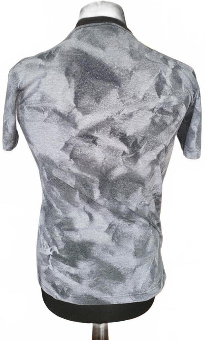Adidas Men's Grey Abstract Pattern Logo T-Shirt - Size XS (34" Chest)