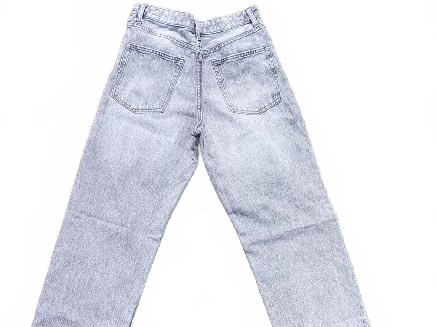 Bershka Light Grey Straight Leg Jeans EUR 34 / USA 28 / UK 6