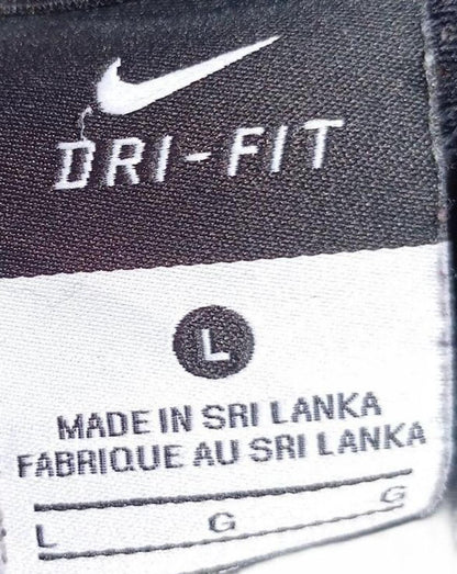 Nike Men's Short Sleeve Sports Tee Black and Grey - Large