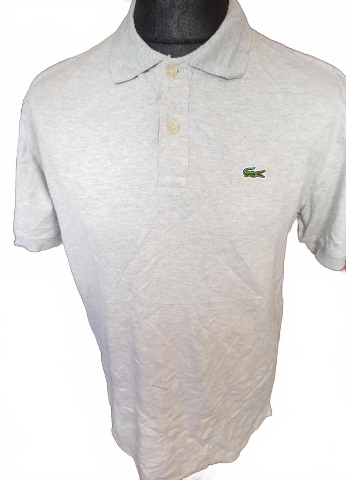 Lacoste Light Grey Short Sleeve Polo Shirt - Size 7 XXL