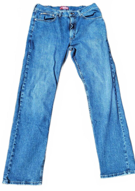 Lee Men's Regular Fit Straight Leg Jeans W36 L34 Blue Denim Comfort Stretch