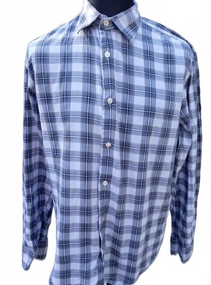 Charles Tyrwhitt Slim Fit XL Men's Long Sleeve Checked Shirt 24" P2P