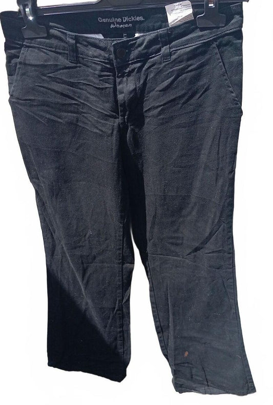 Genuine Dickies Women's Slim Bootcut Stretch Pants 30x26 Black Size 14 Chinos