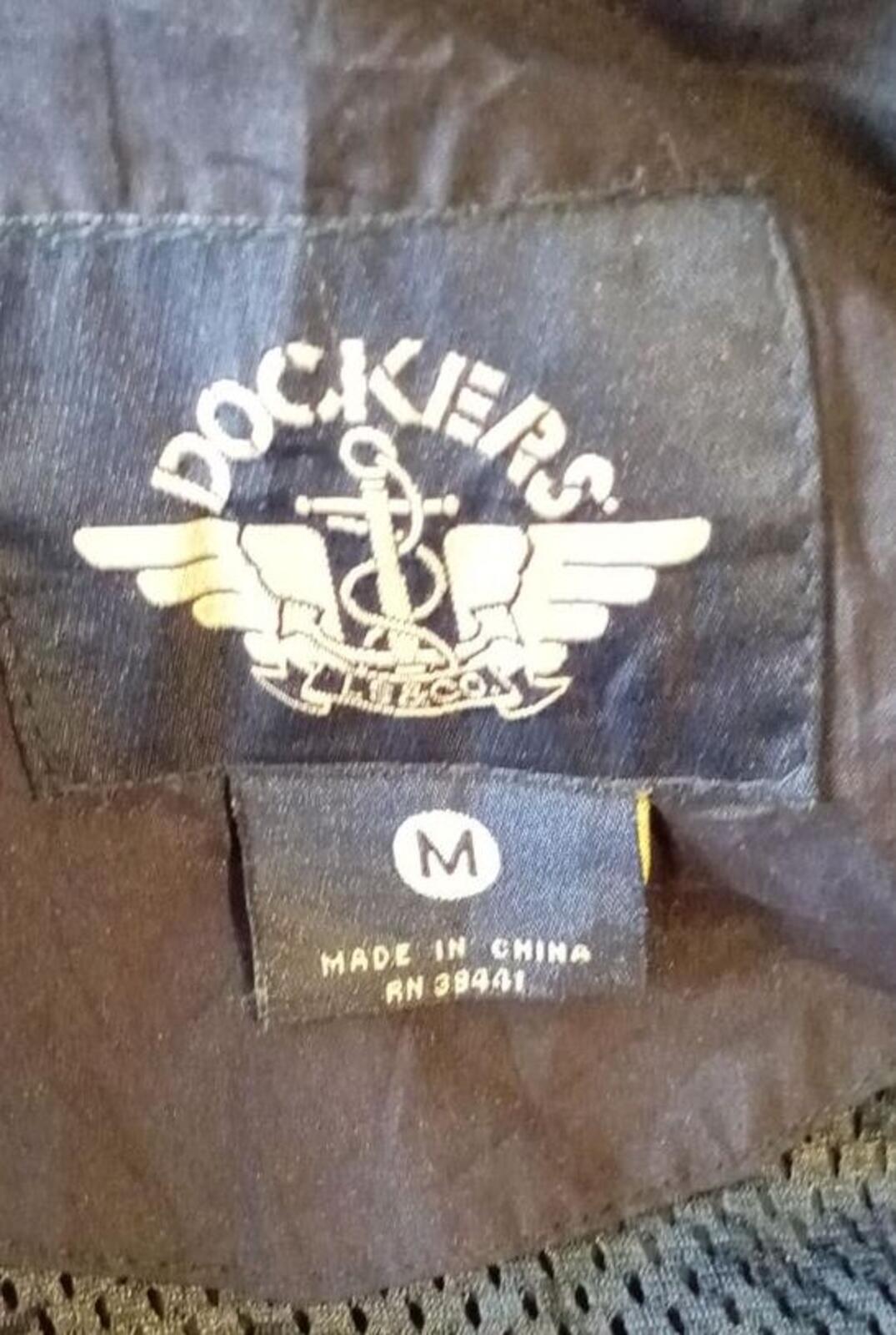 Vintage 90s/Y2K Dockers Blue Windbreaker - Medium - Harrington Style Golf Jacket
