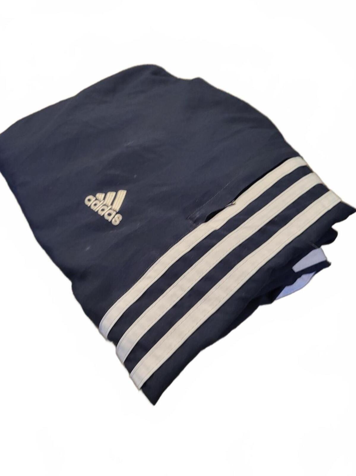 Vintage Adidas Tracksuit Bottoms Mens M 2XL Navy Blue 3-Stripe Joggers 2003