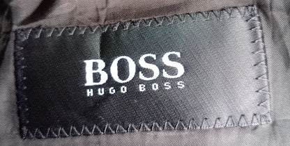 Vintage Hugo Boss Germany Blazer Jacket 38R 40R Grey Virgin Wool Nobely/Sigma