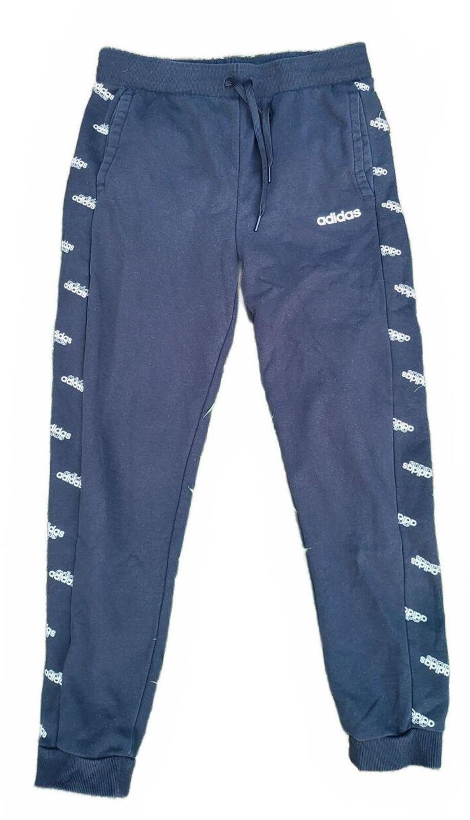 Adidas Medium – Black Logo Tape Joggers – Men’s – Side Stripe Branding