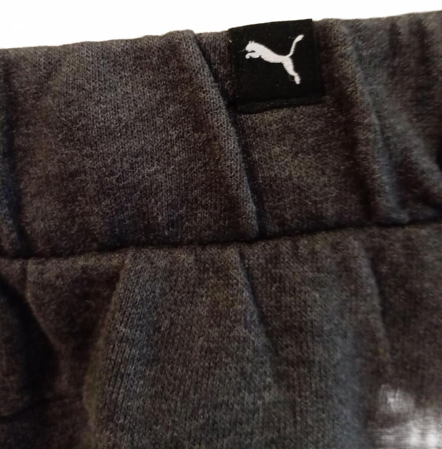 Puma Grey Sweatpants with Elastic Waistband - Small