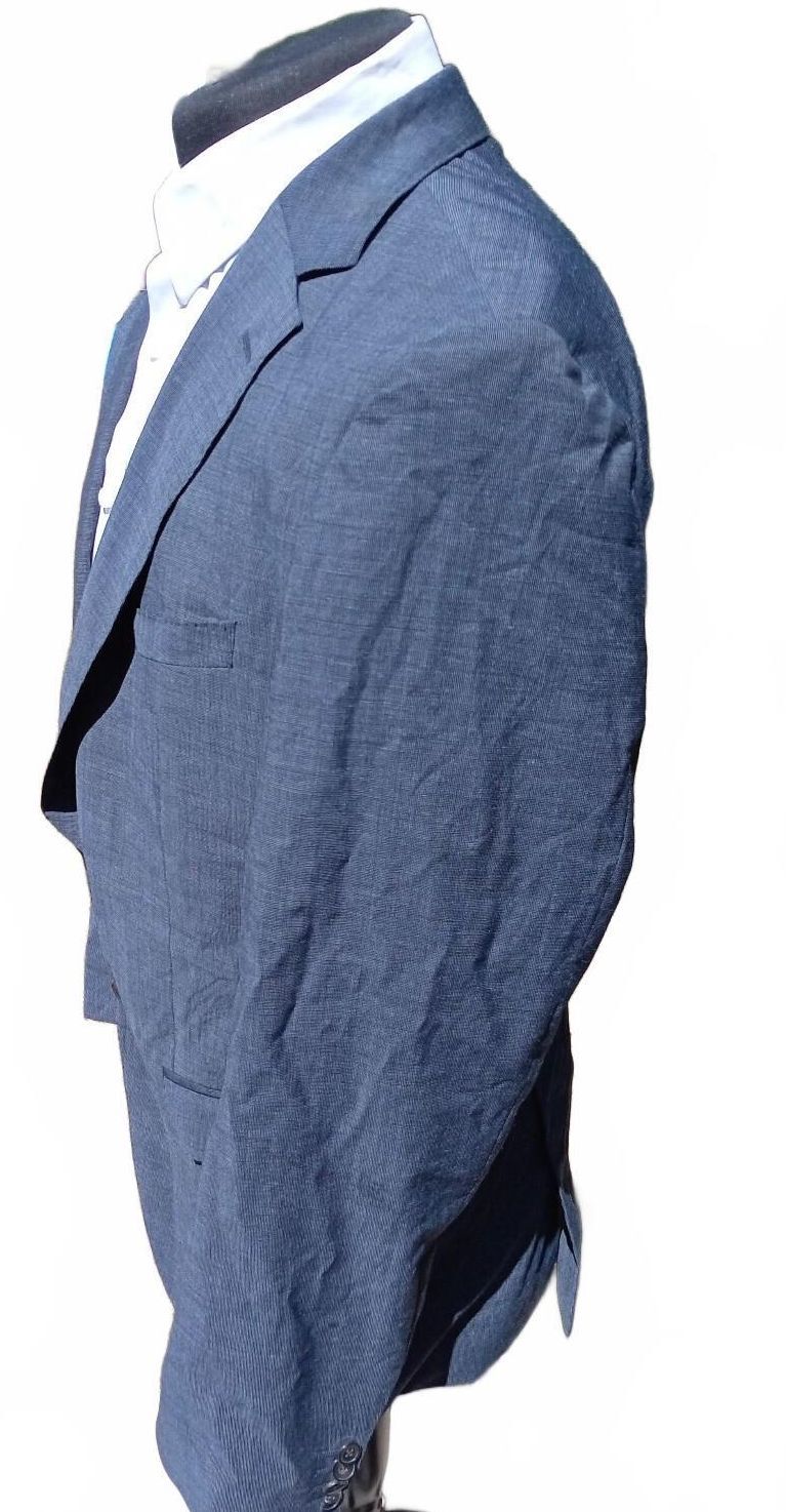Hugo Boss Men's Suit Jacket Blue Textured UK 44R EU 54 Regular Fit