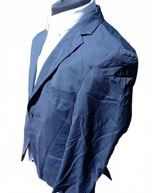 Hugo Boss Pasolini Movie Men's Blazer Suit Jacket Blue Textured UK 40R EU 50