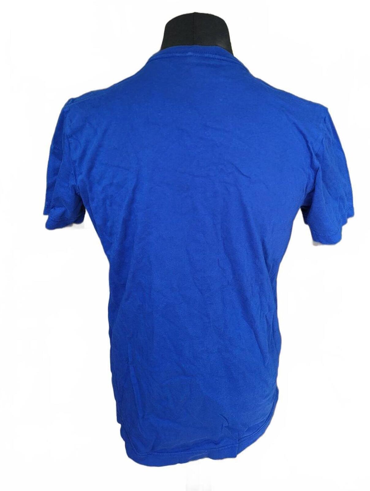 Adidas Blue Logo Graphic T-Shirt - Medium