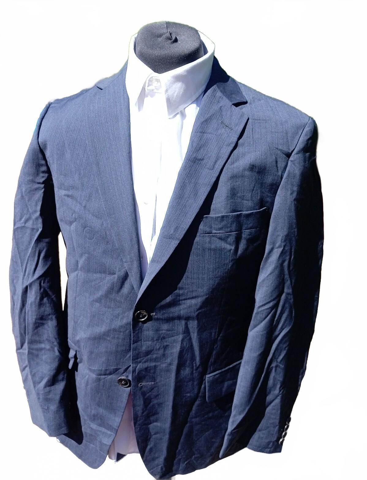 Hugo Boss Pasolini Movie Men's Blazer Suit Jacket Blue Textured UK 40R EU 50