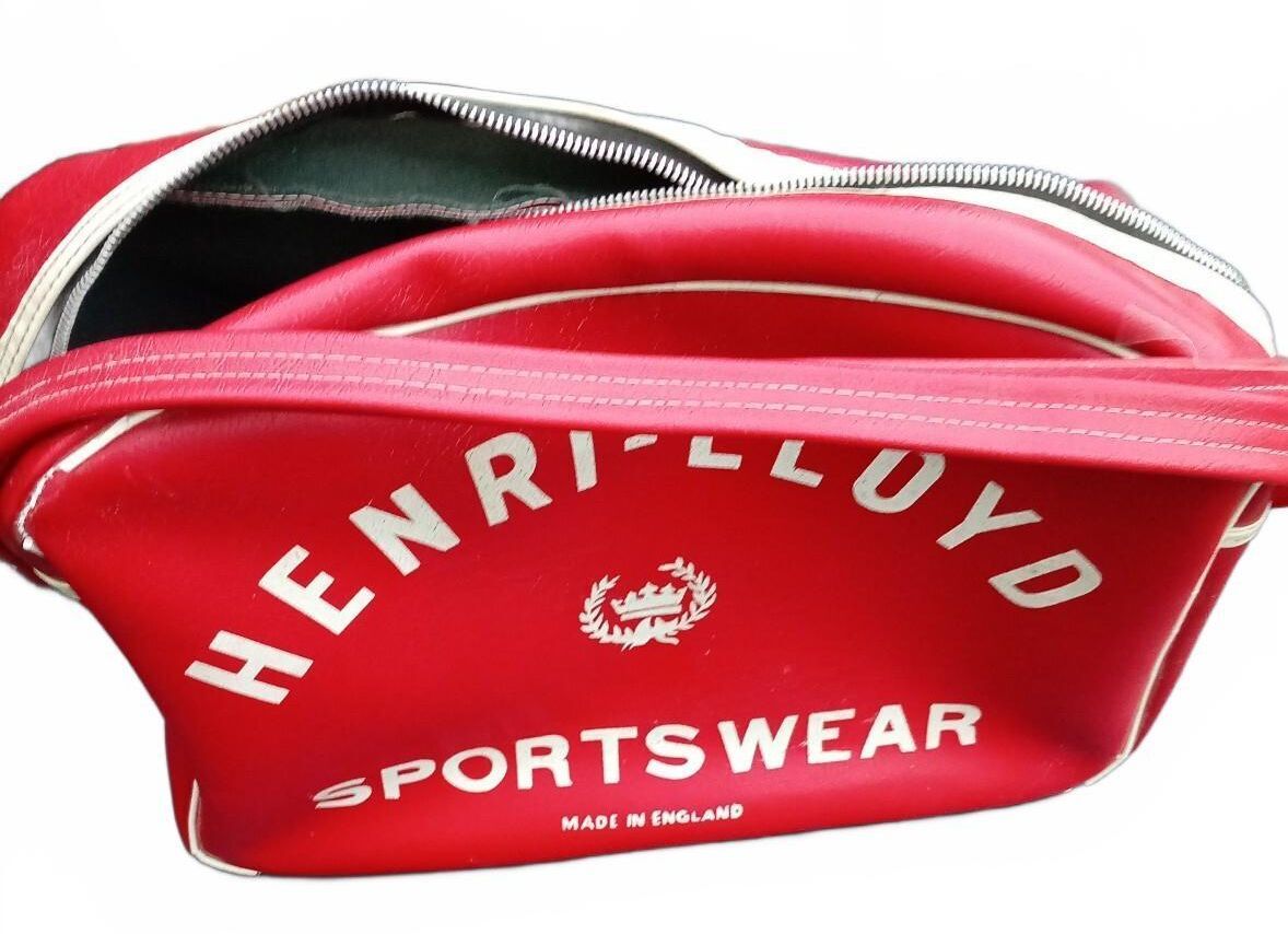 Henri‑Lloyd Sportswear Vintage Red Bag – Made in England – 1970s/80s – VGC