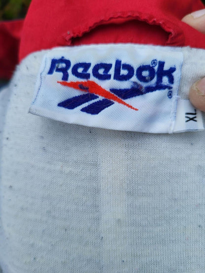 Vintage 90s Reebok Vector Track Jacket Windbreaker Extra Large XL