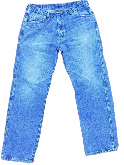 Wrangler 96501MR Men's Jeans Size 38x30 Regular Straight Heavy Cotton Blue