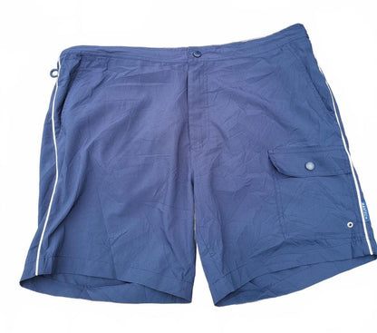 Nautica NavTech Men's Navy Blue Swim Shorts with Side Pocket - Size 36W