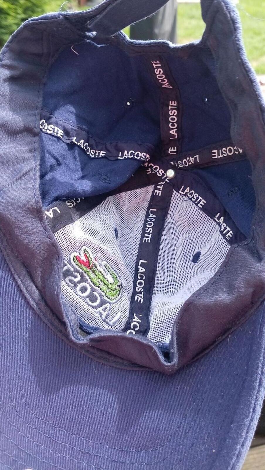 Lacoste Navy Blue Baseball Cap with Embroidered Crocodile Logo