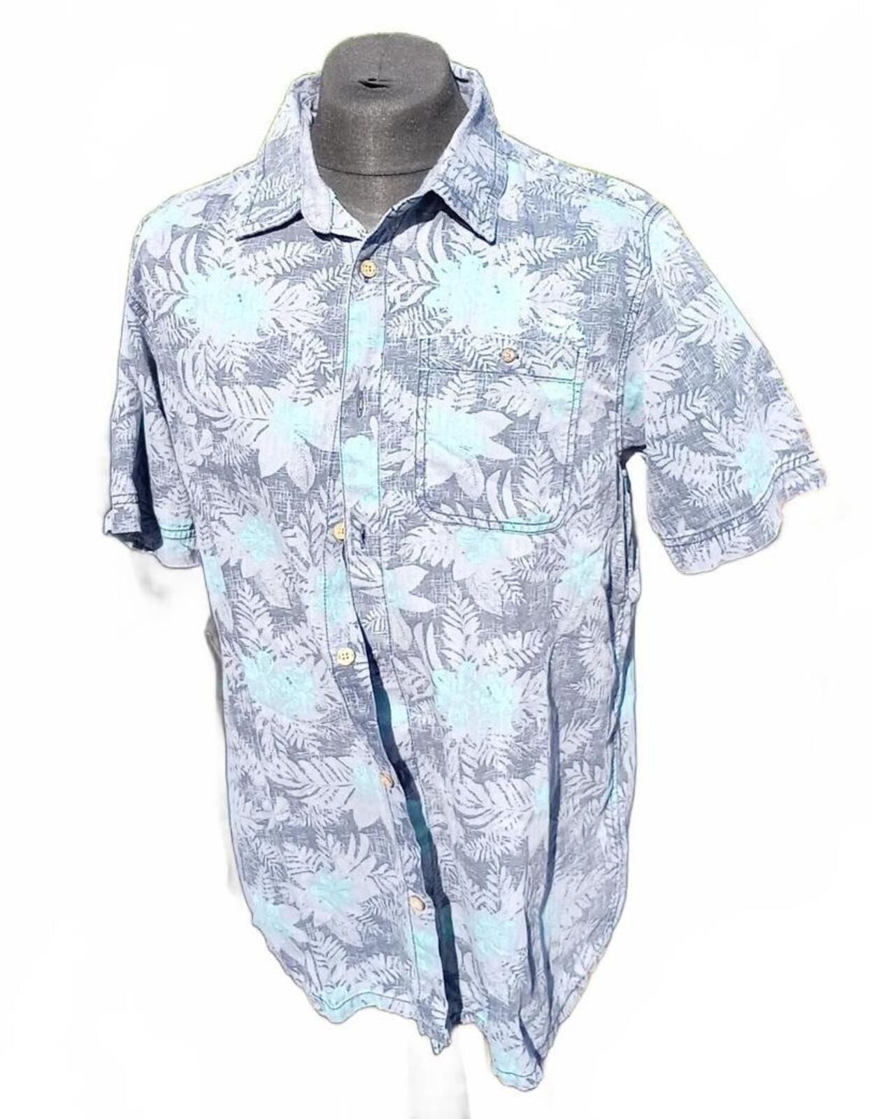 Weird Fish Men’s Short Sleeve Shirt Large – Tropical Floral – Preloved