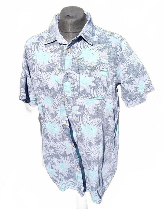 Weird Fish Men’s Short Sleeve Shirt Large – Tropical Floral – Preloved
